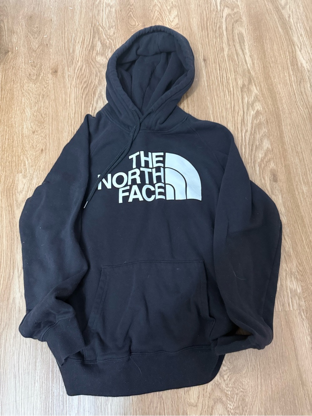 The North Face Black Pullover Hoodie with White Logo